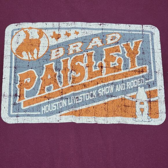 Brad Paisley Houston Live Stock Show And Rodeo Unisex Tee (Gildan) - Size Medium - Picture 2 of 4